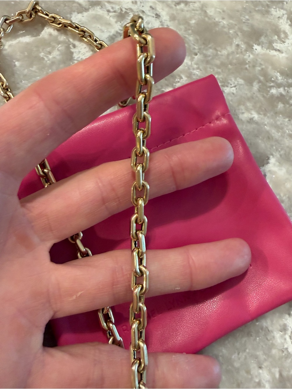 Rachel Lynn x Corri Lynn 14K YG Thick Micro Paperclip Chain - Picture 3 of 3
